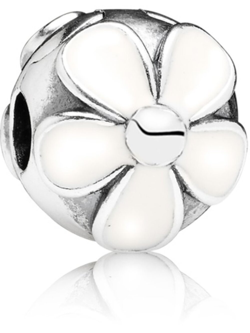 CLEARANCE NWOT Pandora White Daisy Clip ONLY 2 in Stock
